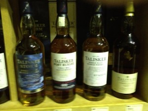 The Talisker shelf at TWE